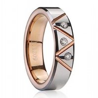 Обручальное кольцо RTU118-C11419 комбинированное, гладкое