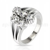 Помолвочное кольцо R-M2592-C11458 комбинированное, гладкое