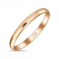 Обручальное кольцо R01-R-040-200-М12769 из красного золота, гладкое