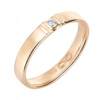 Обручальное кольцо R01-WED-00018-М12778 из красного золота, гладкое