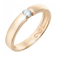 Обручальное кольцо R01-WED-00022-М12785 из красного золота, гладкое