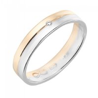 Обручальное кольцо R01-WED-00024-М12787 комбинированное, гладкое