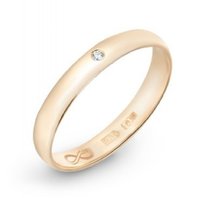 Обручальное кольцо R01-WED-00026-М12788 из красного золота, гладкое