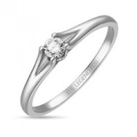 Помолвочное кольцо R01-SL06-015-G2-М12791 из белого золота, гладкое